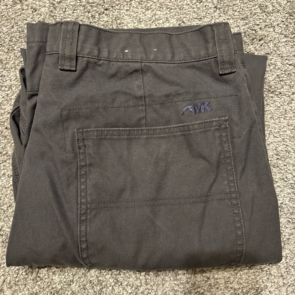 Mountain Khakis Pants Men 38x32 Gray Straight Classic Canvas Work Outdoor Hiking